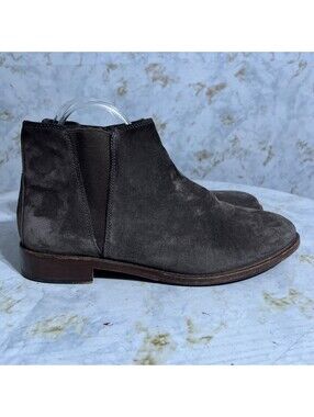 Johnston Murphy Women's Size 7.5M Shoes Brown Suede Zip Up Comfort Ankle Boots